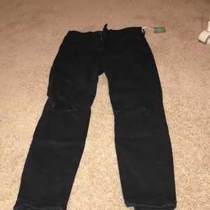 Topshop black ripped jeggings